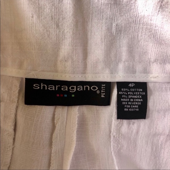 Sharagano White Cropped Career Pants size 4P - Picture 7 of 7